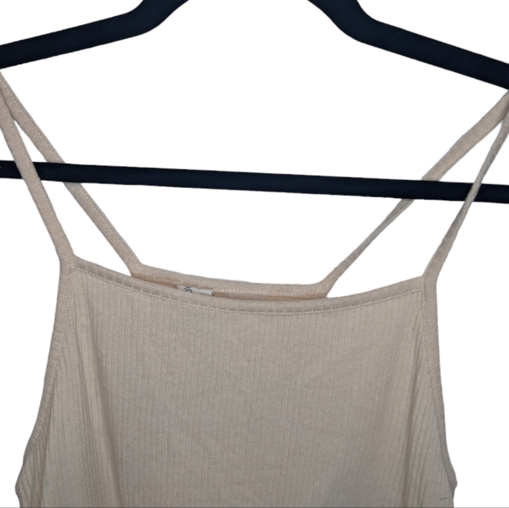 Roxy Women's Beige/Cream Ribbed Cropped Tank Top Size S 🌸 - Picture 6 of 14